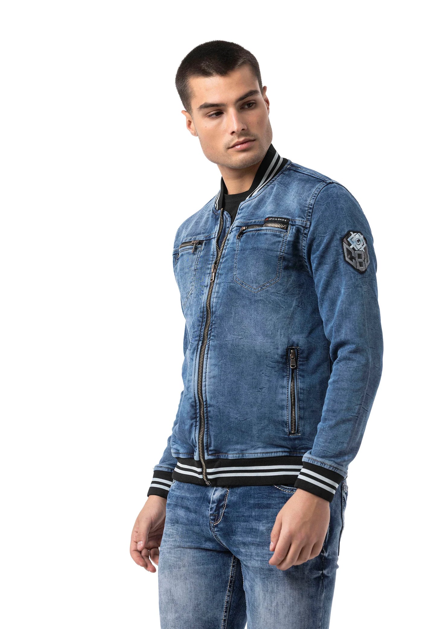 Cipo & Baxx TENNESSEE Herren Jeans Jacke Denim CJ310