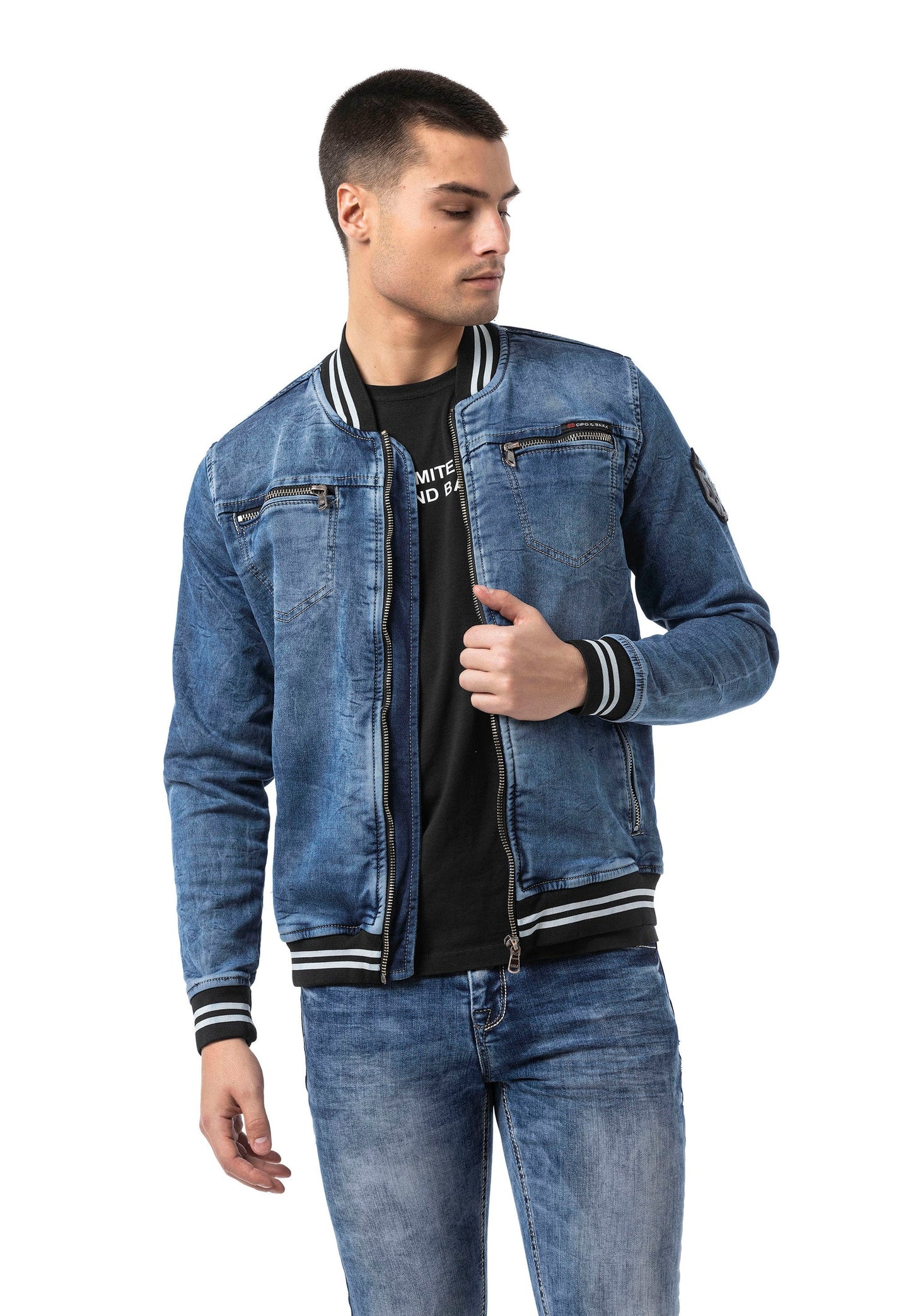 Cipo & Baxx TENNESSEE Herren Jeans Jacke Denim CJ310