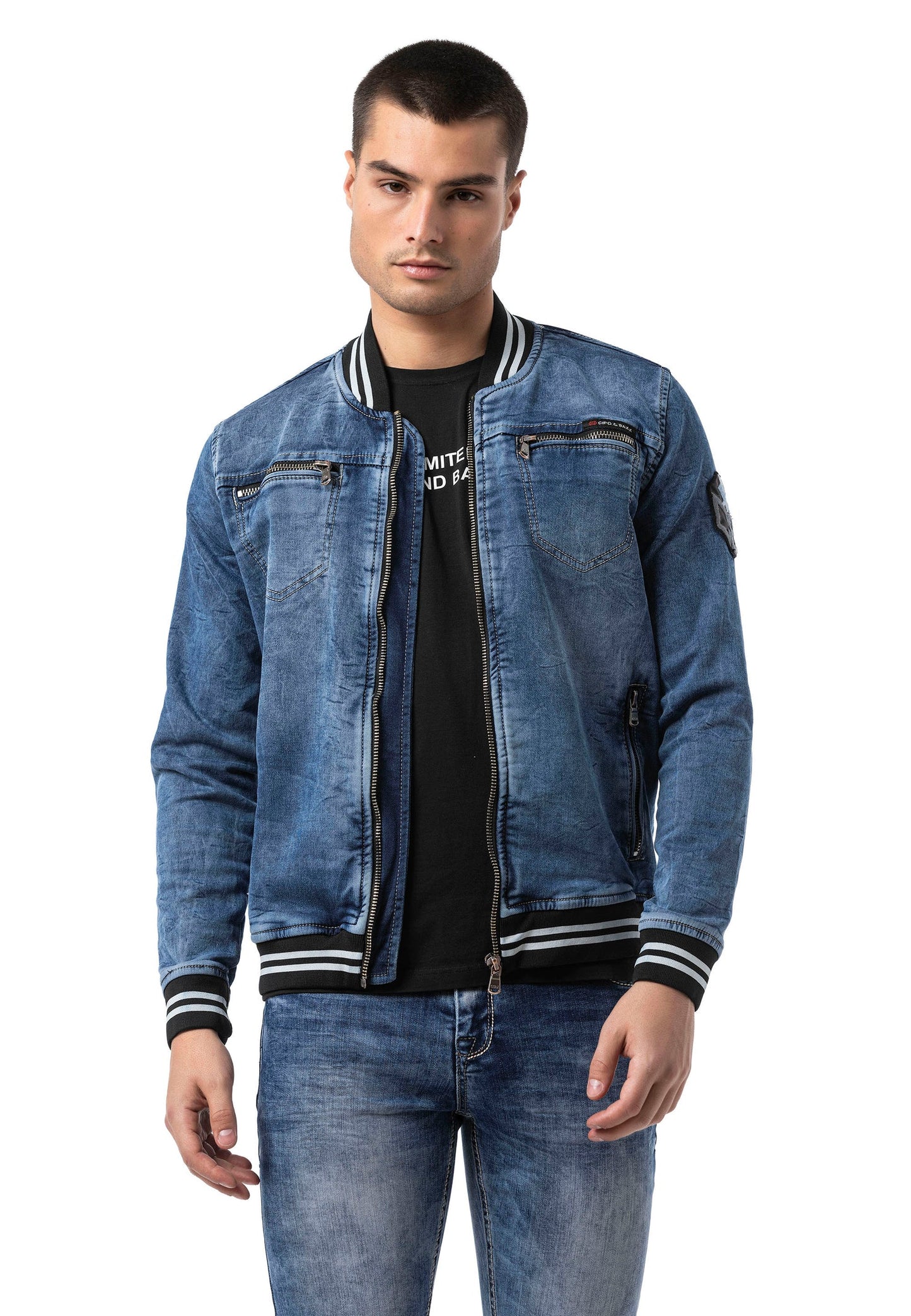 Cipo & Baxx TENNESSEE Herren Jeans Jacke Denim CJ310