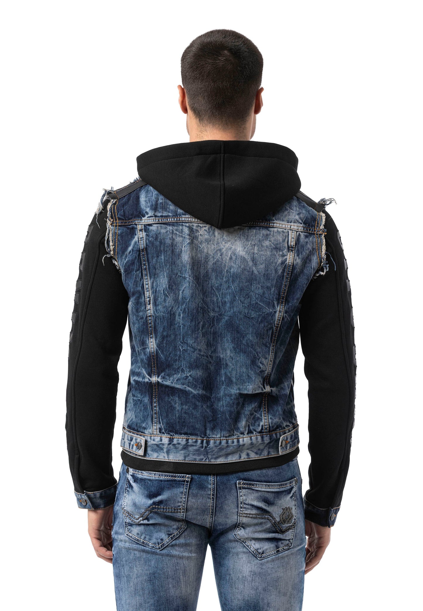 Cipo & Baxx HARTFORD Herren Jeans Jacke Weste Denim Hoodie CJ309
