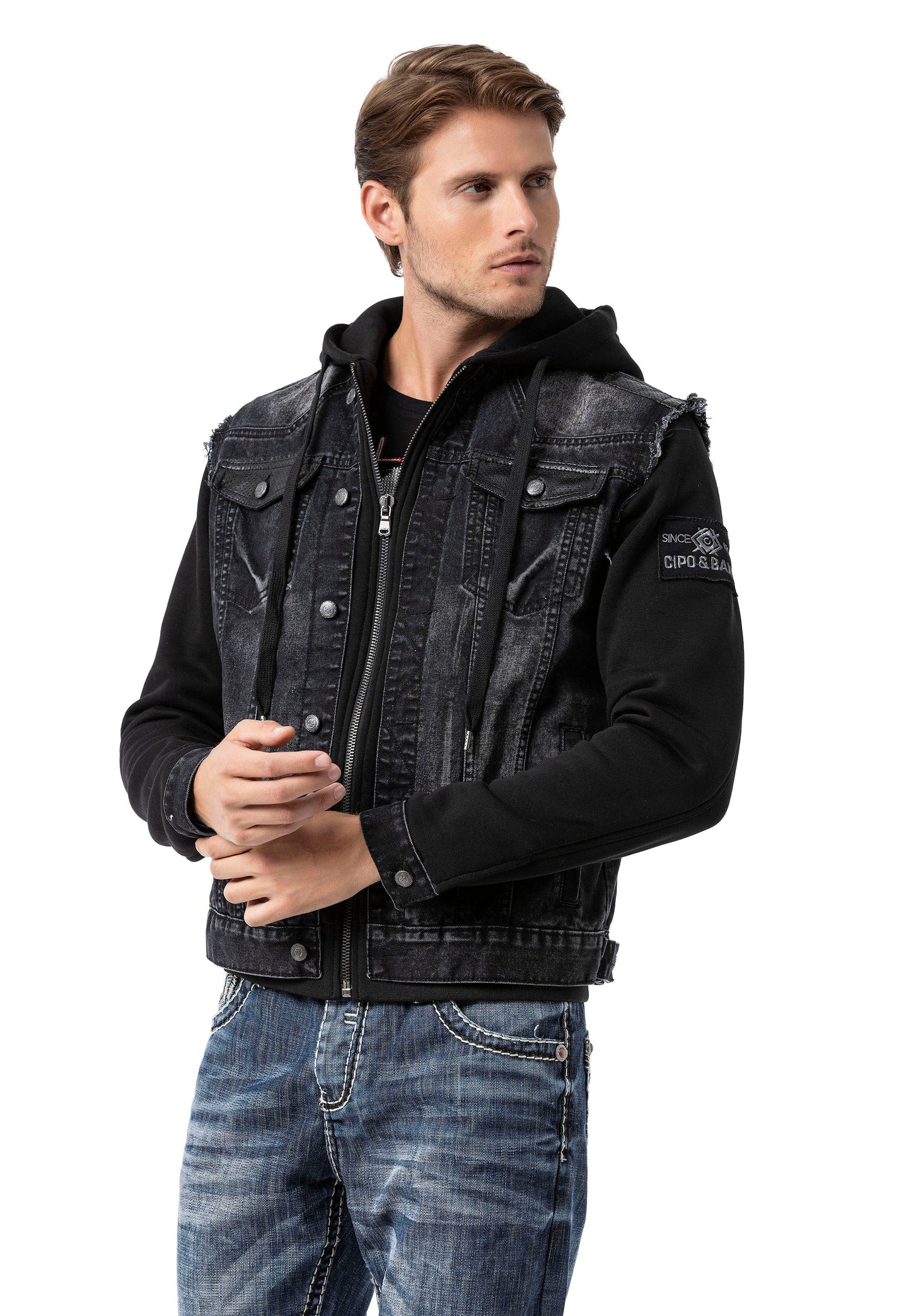 Cipo & Baxx RENAN Herren Jeans Jacke Denim CJ307