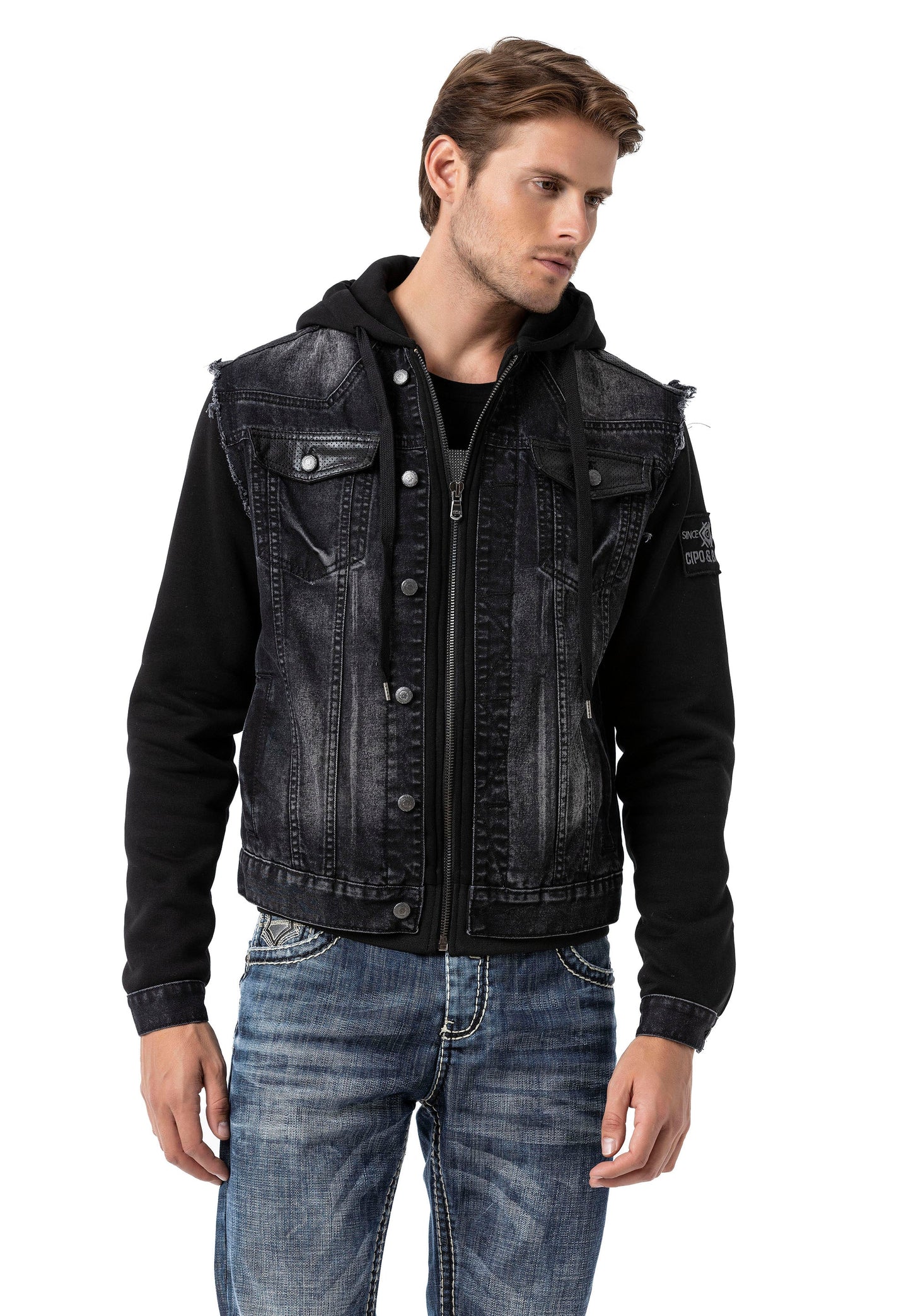 Cipo & Baxx RENAN Herren Jeans Jacke Denim CJ307