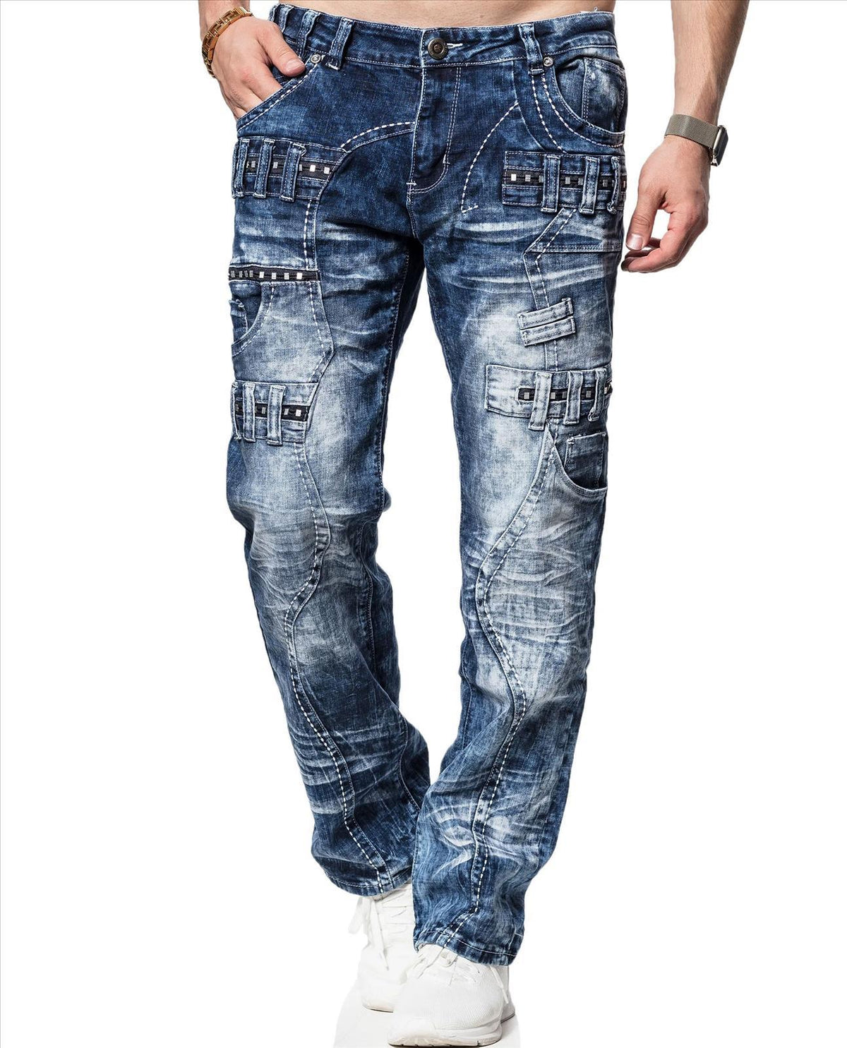 Kosmo Lupo men's jeans MARBLE Straight Cut