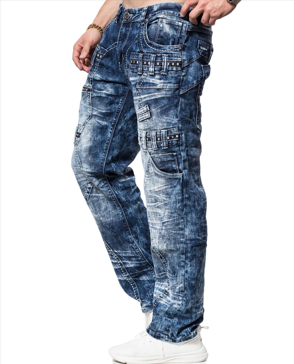 Kosmo Lupo men's jeans MARBLE Straight Cut