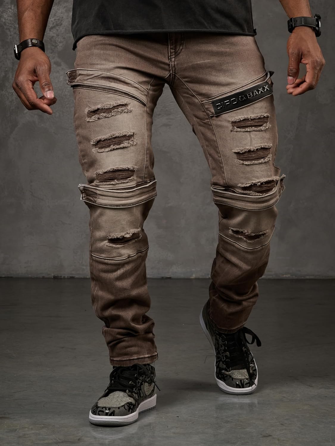 Cipo & Baxx ZERMATT Herren Jeans brown Denim CD555