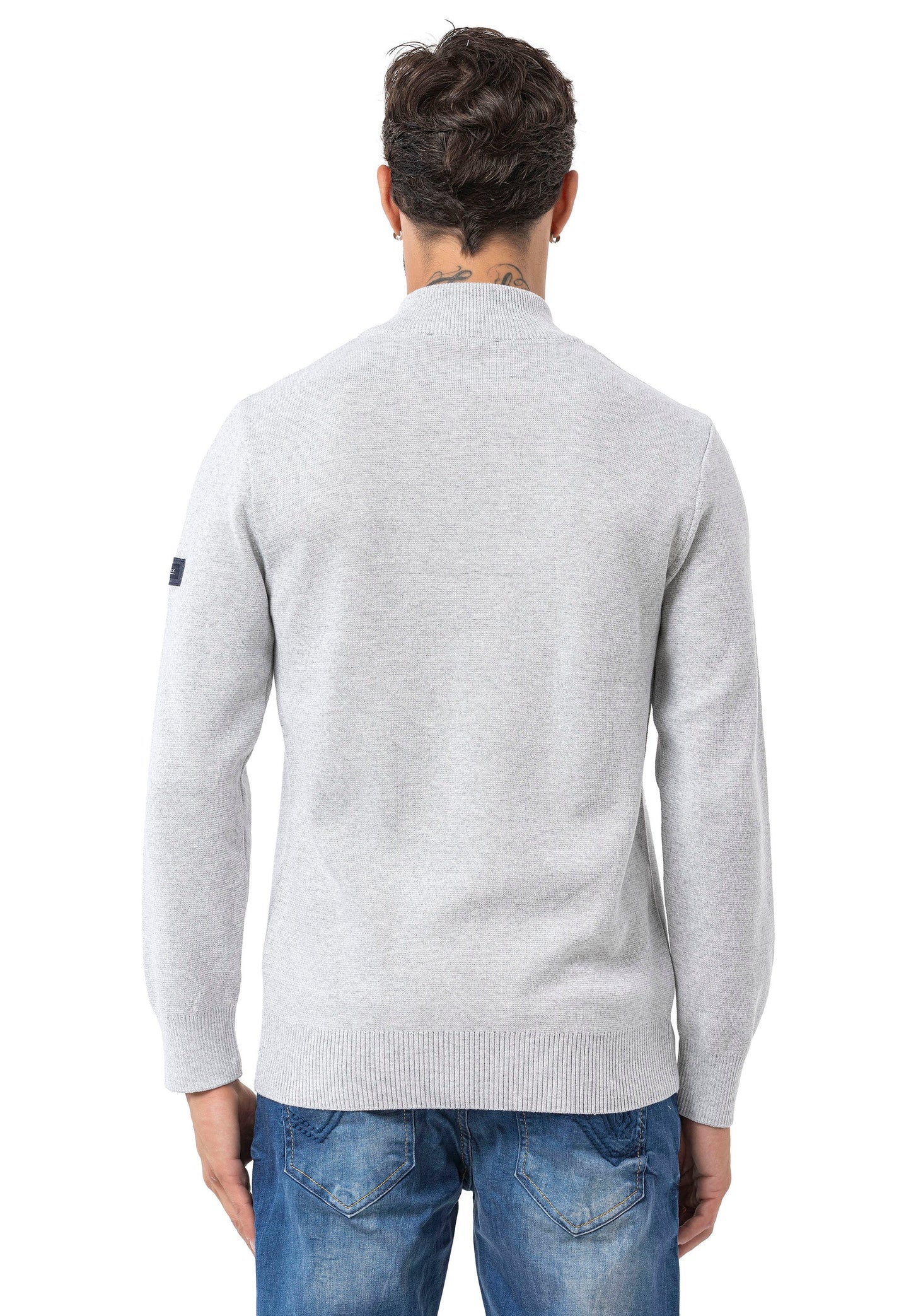 Cipo & Baxx WEXA Herren Pullover grau CP290
