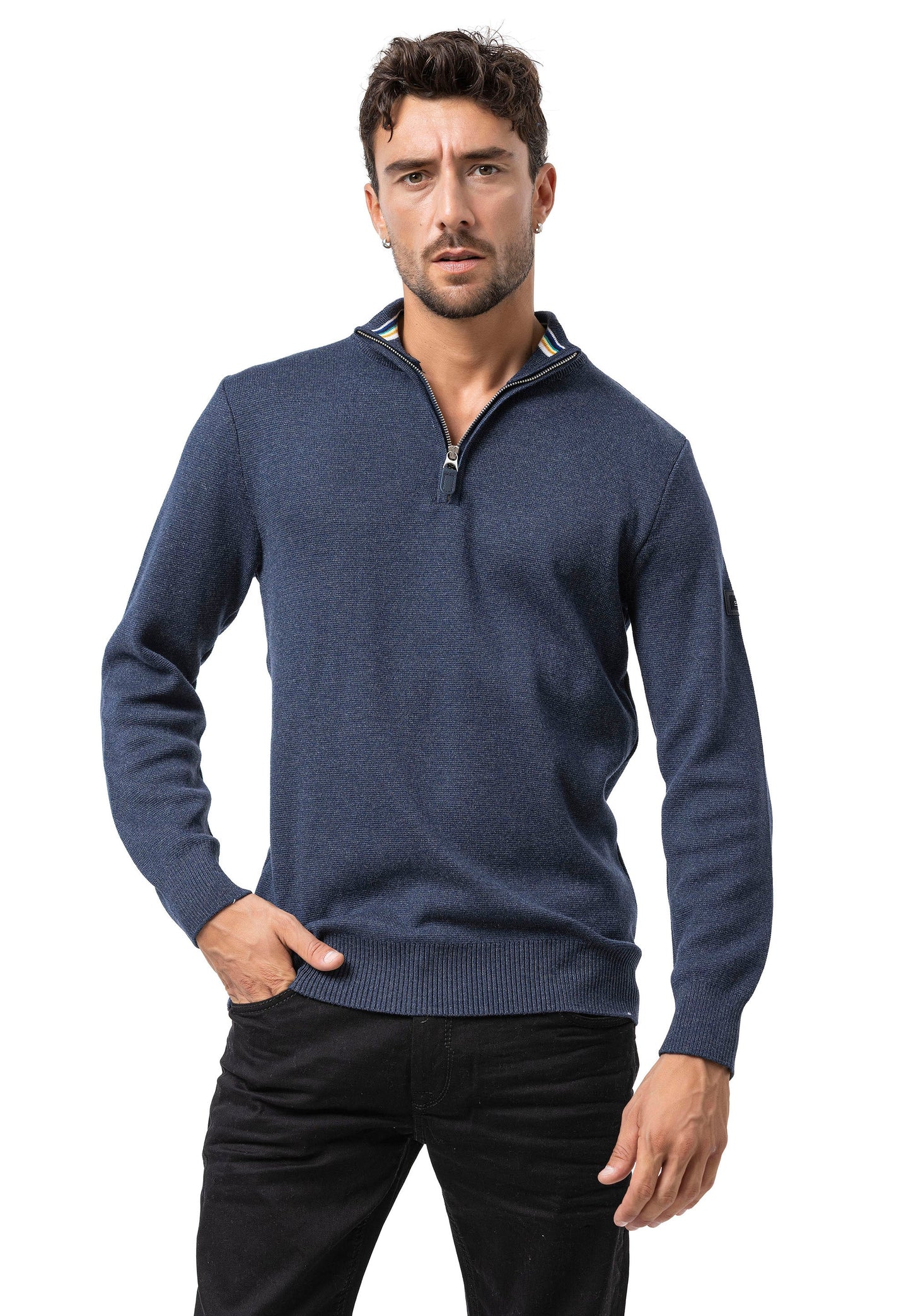 Cipo & Baxx WEXA Herren Pullover marineblau CP290
