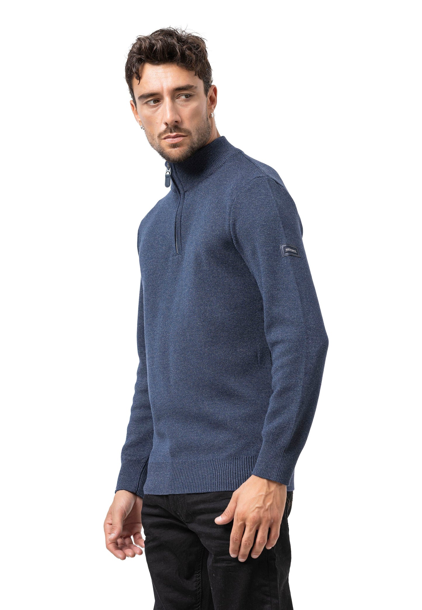 Cipo & Baxx WEXA Herren Pullover marineblau CP290