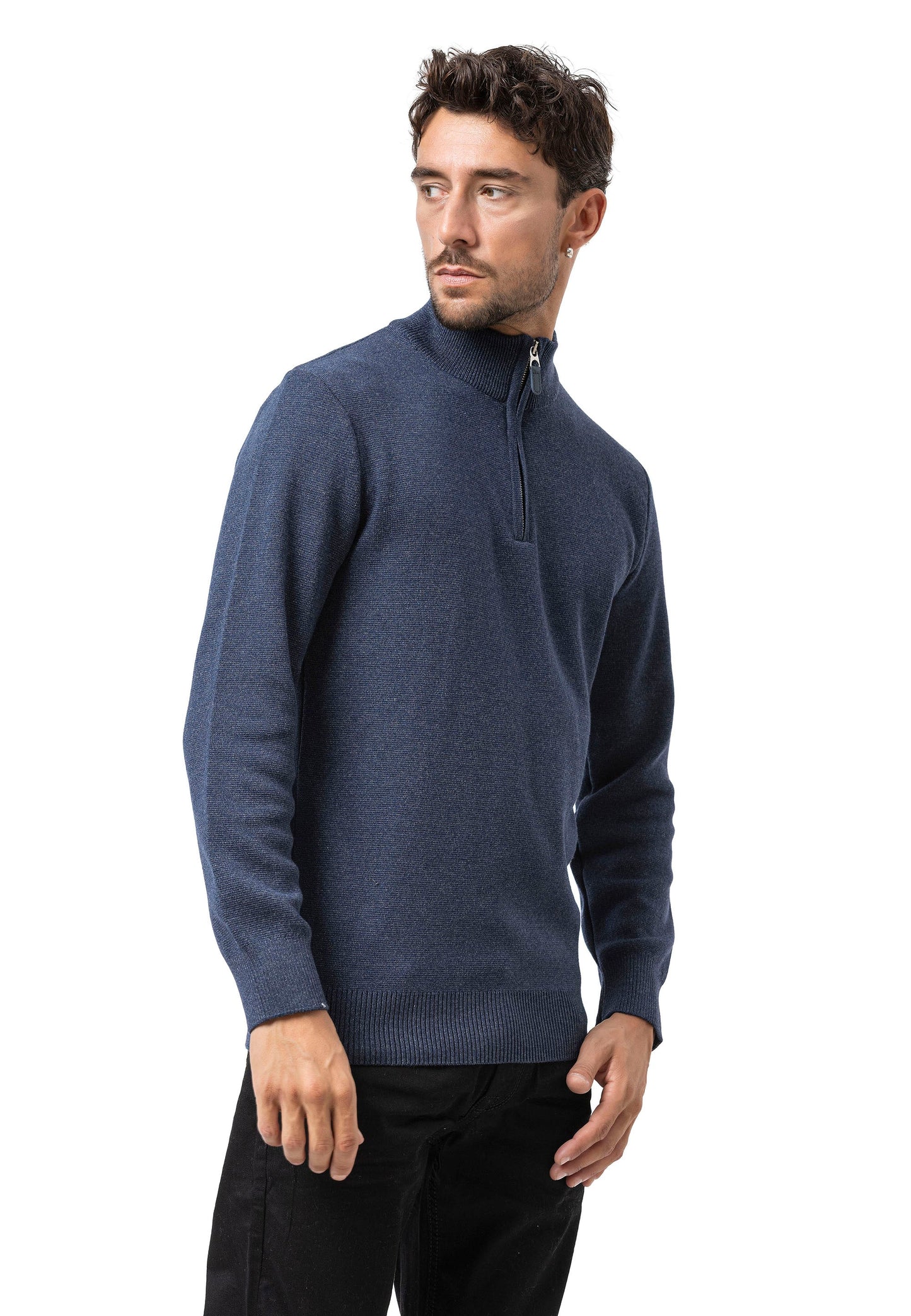 Cipo & Baxx WEXA Herren Pullover marineblau CP290
