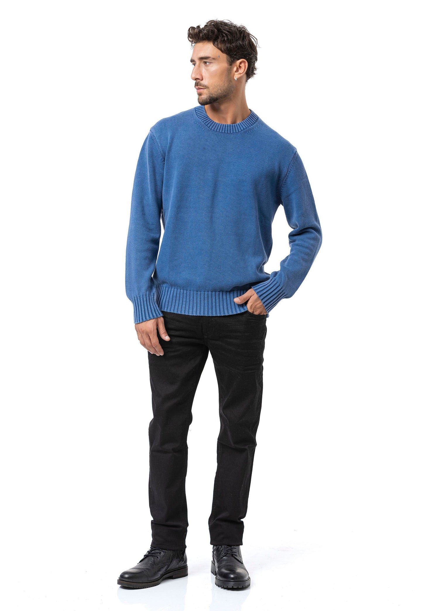 Cipo & Baxx CHENG Herren Pullover blue CP289