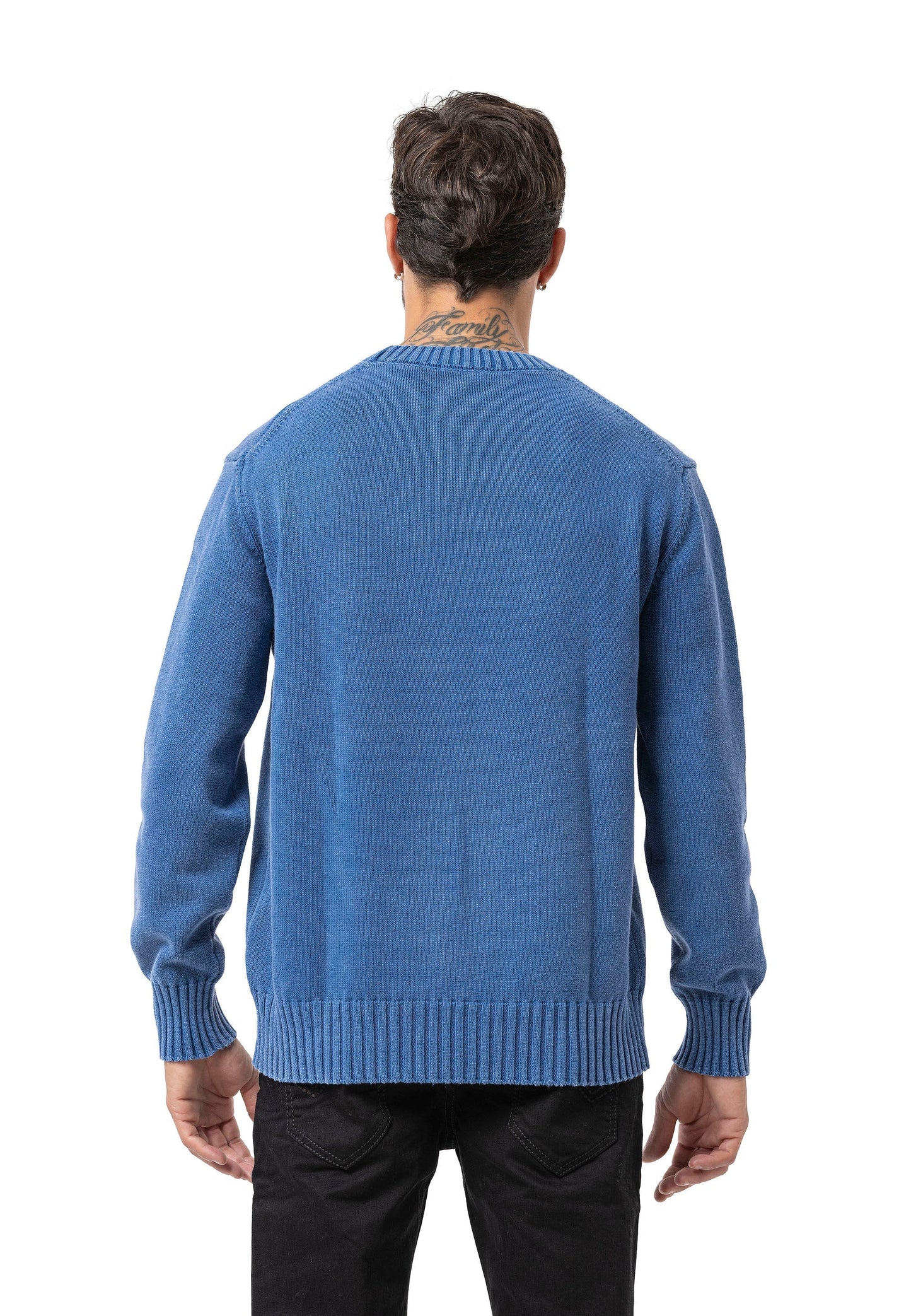 Cipo & Baxx CHENG Herren Pullover blue CP289