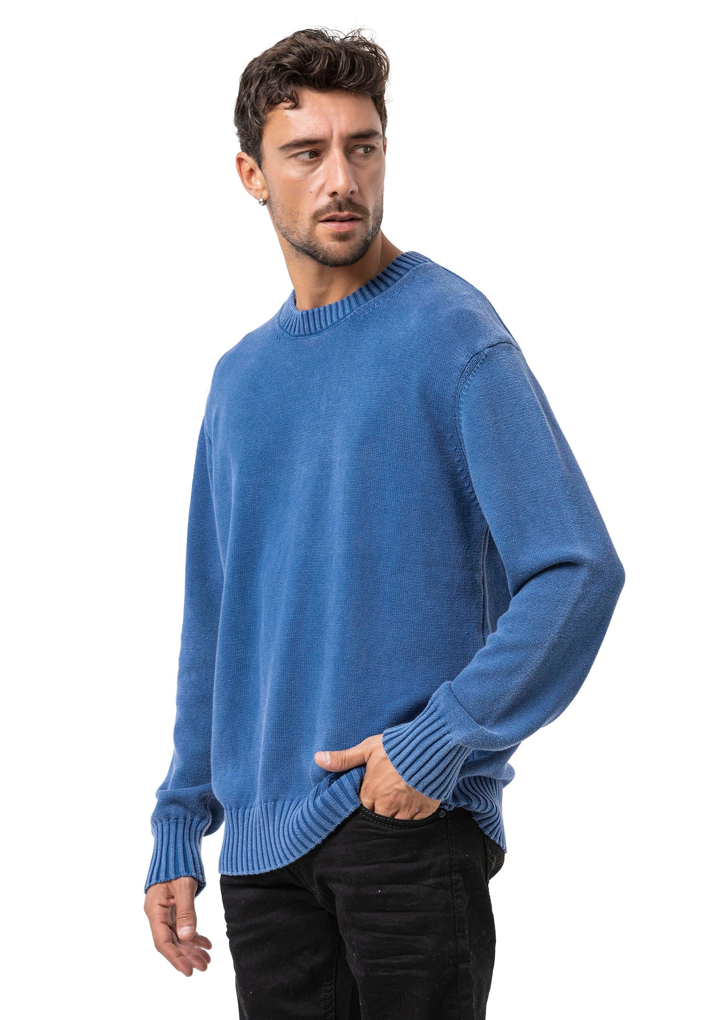 Cipo & Baxx CHENG Herren Pullover blue CP289