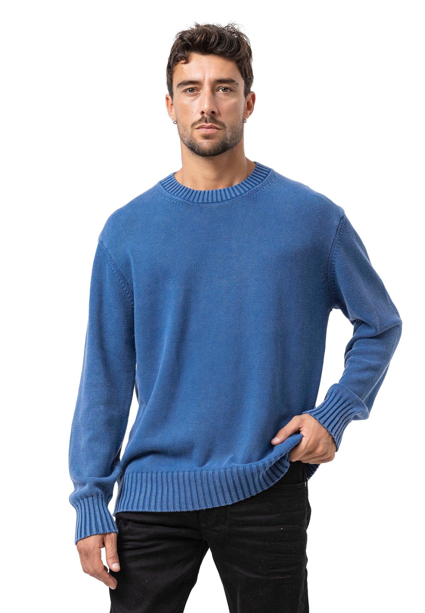 Cipo & Baxx CHENG Herren Pullover blue CP289