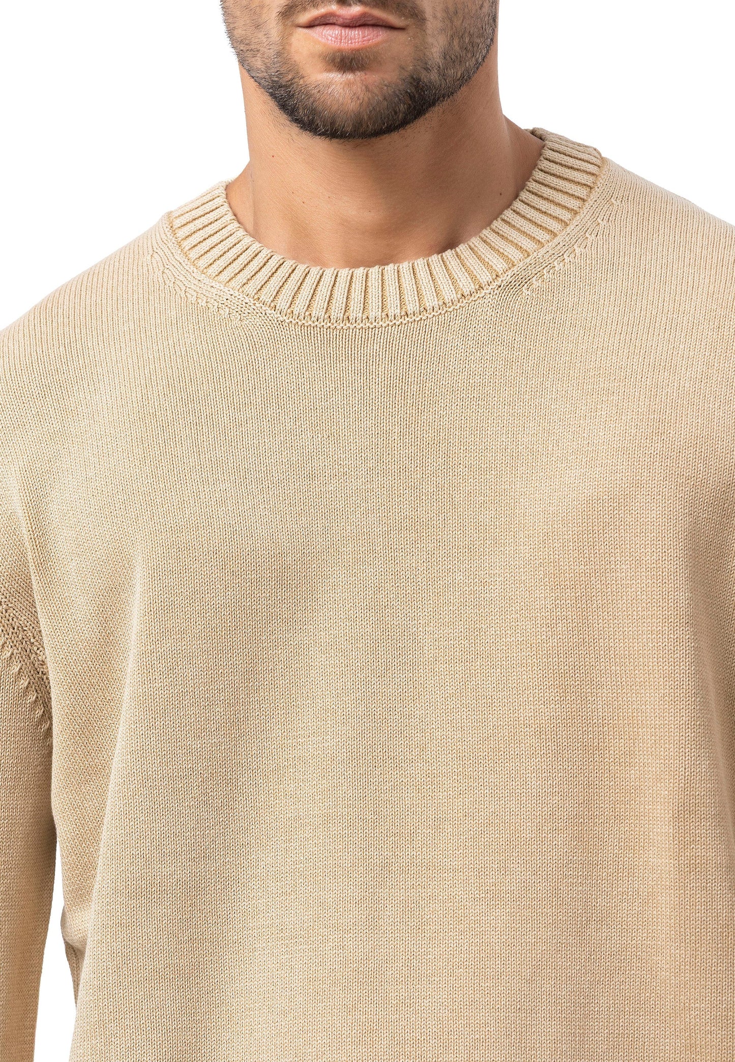 Cipo & Baxx CHENG Herren Pullover beige CP289