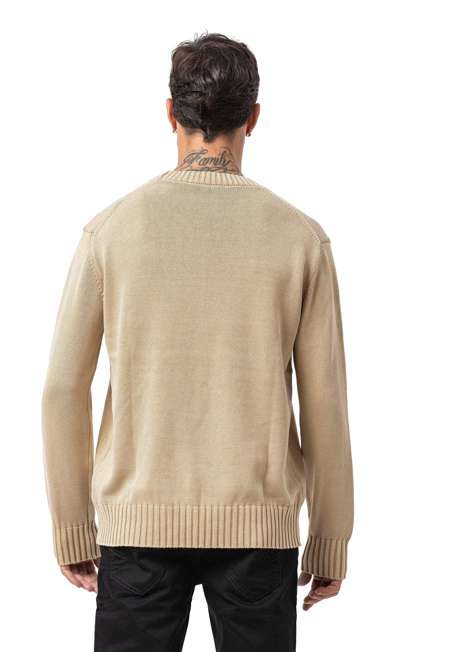 Cipo & Baxx CHENG Herren Pullover beige CP289