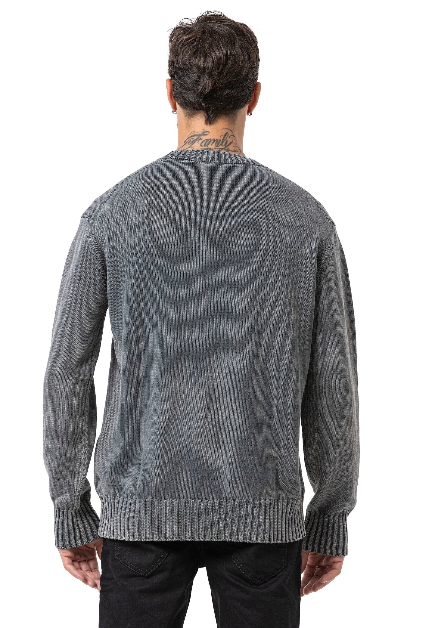 Cipo & Baxx CHENG Herren Pullover grau CP289
