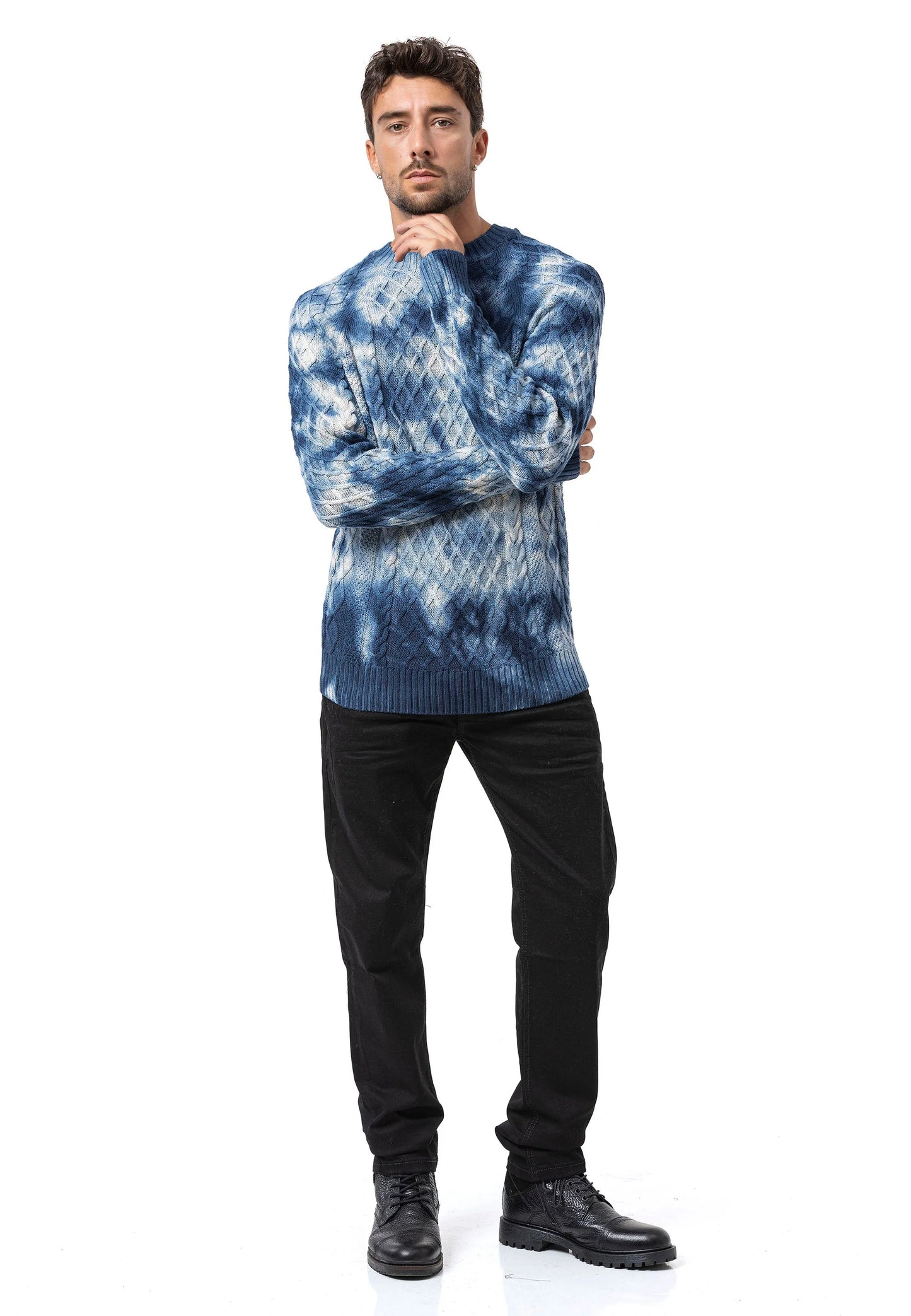 Cipo & Baxx CLOUD Herren Pullover blue CP287