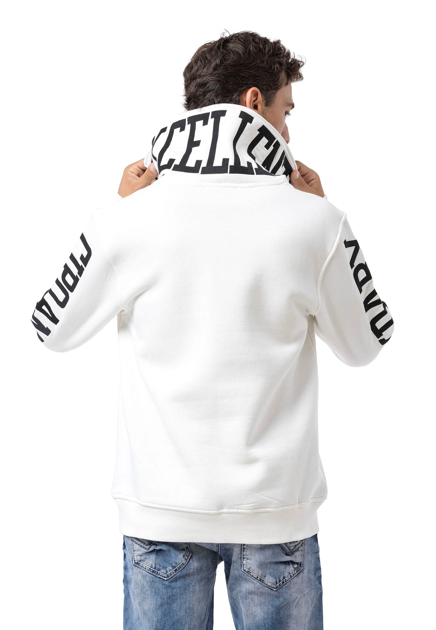 Cipo & Baxx COMOX Herren Kapuzen Hoodi Sweatshirt weiss CL605