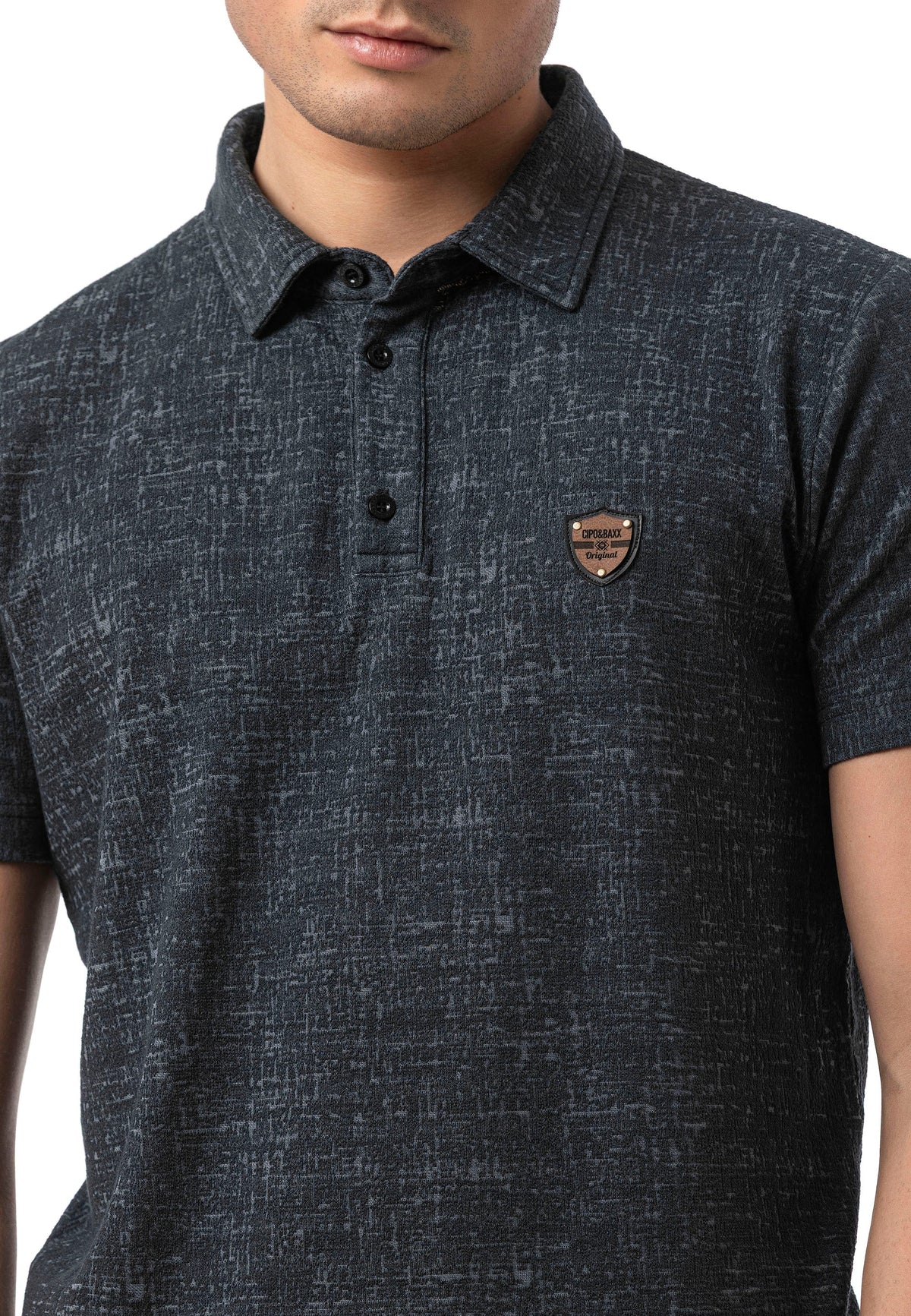 Cipo & Baxx SANSOR black Herren Polo T-Shirt CT825