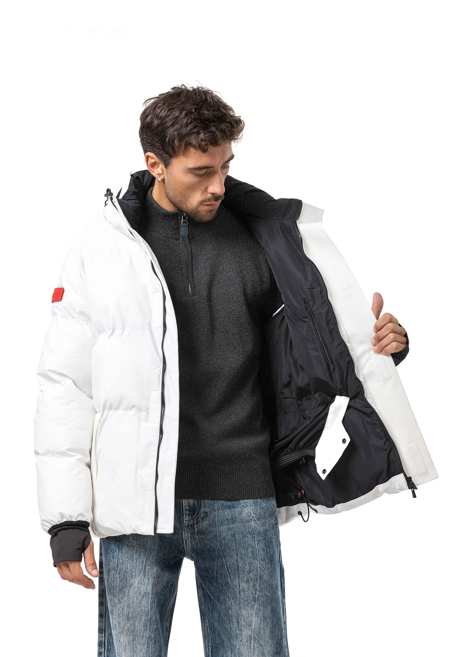 Cipo &amp; Baxx PERM men's bomber jacket hood CM134