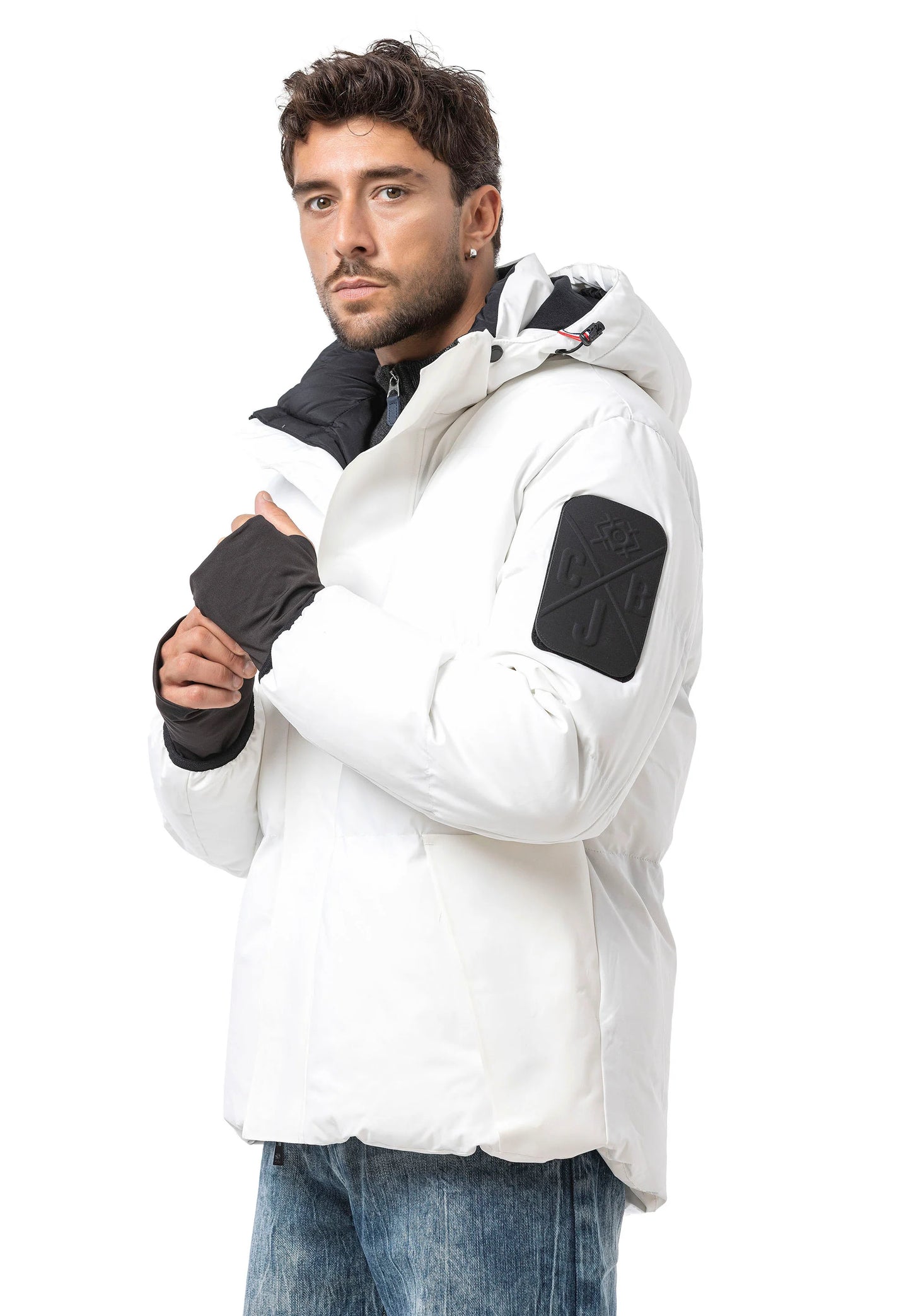 Cipo &amp; Baxx PERM men's bomber jacket hood CM134