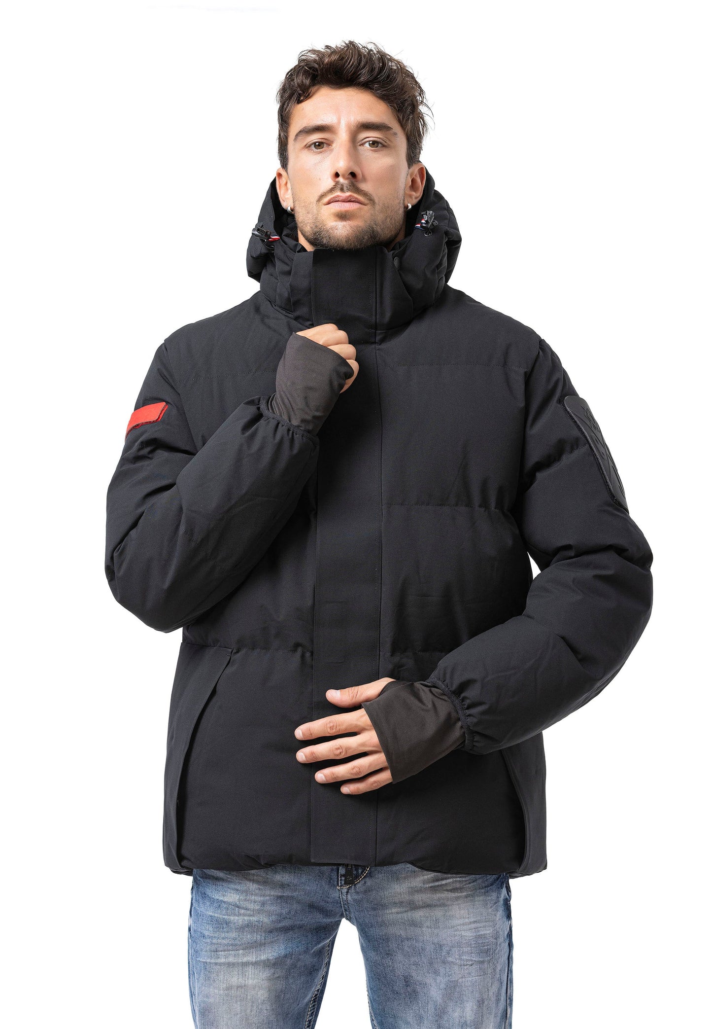 Cipo & Baxx PAL Herren Bomberjacke Kapuze black CM228