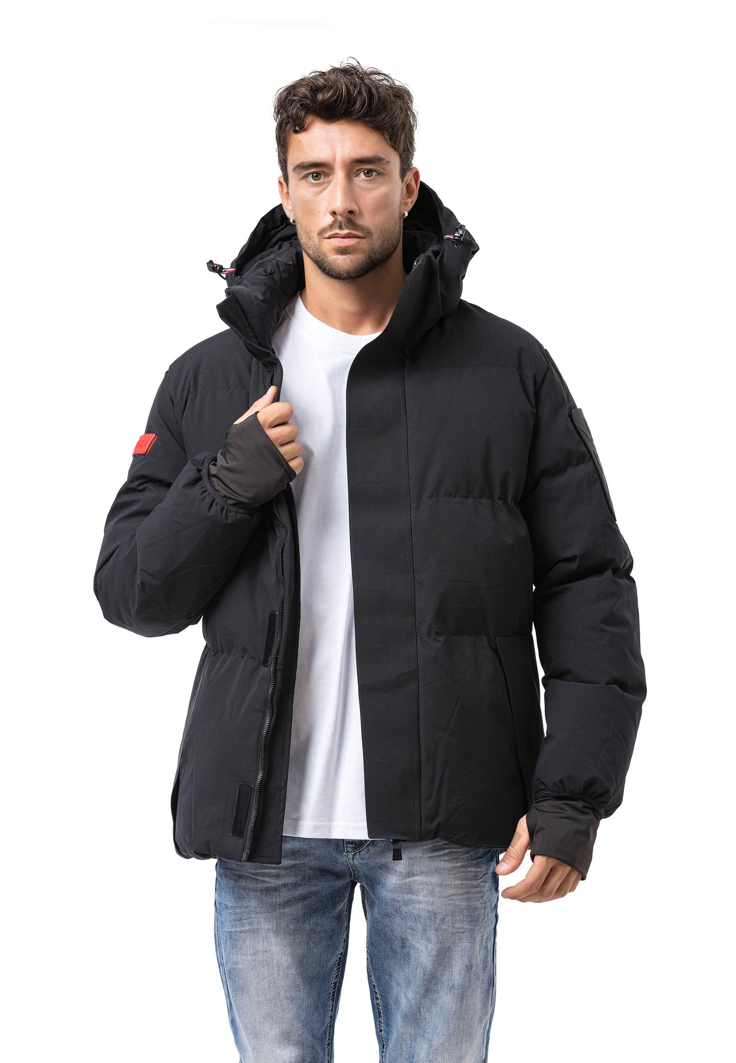 Cipo & Baxx PAL Herren Bomberjacke Kapuze black CM228