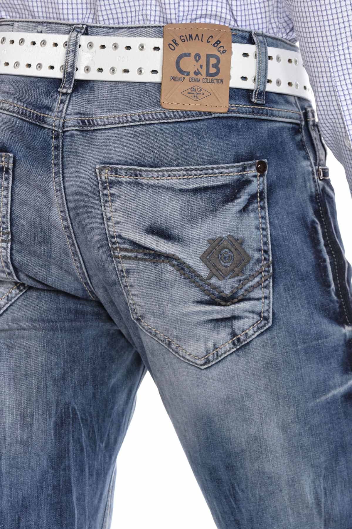 Ceinture Cipo & Baxx Pour Homme Blanc Blanc - Prêt-à-Porter