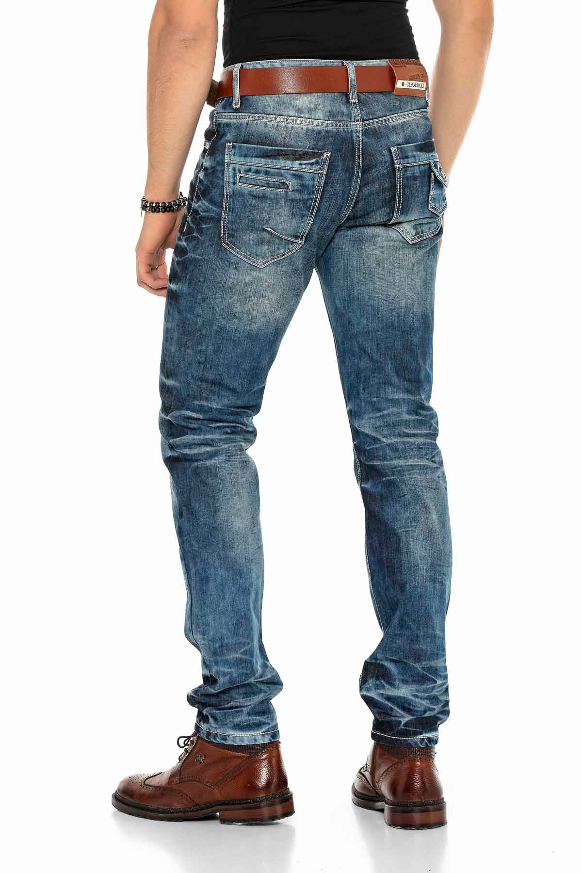 Cipo & Baxx Jeans Homme Slim Fit Effet Froissé - Denim Confortable Et Stylé
