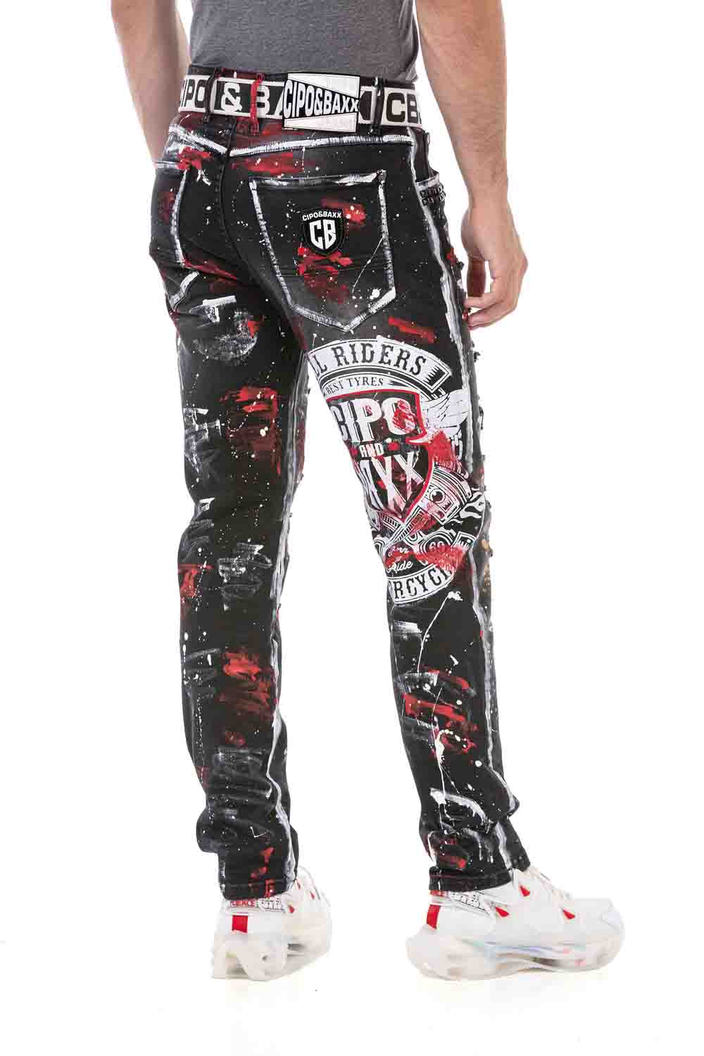 Cipo & Baxx Jeans Da Uomo In Denim, Per Il Tempo Libero, Pantaloni - Foto 5