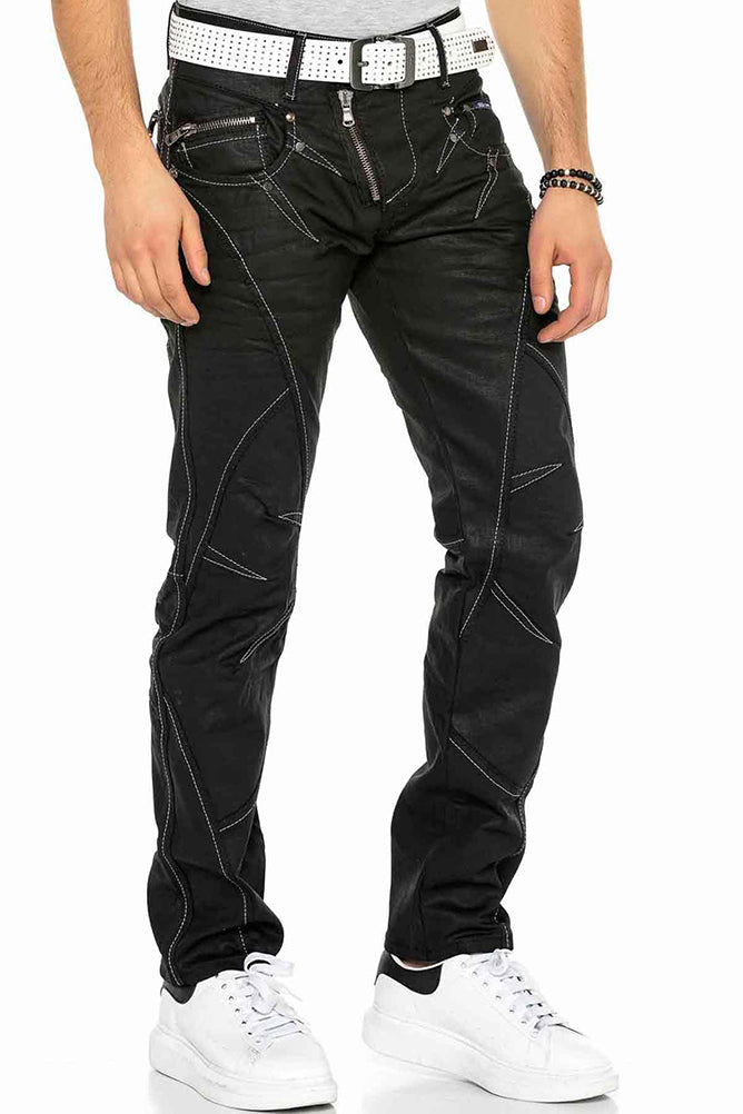 Cipo & Baxx BLACK ZIPP Herren Jeans Denim C-0812