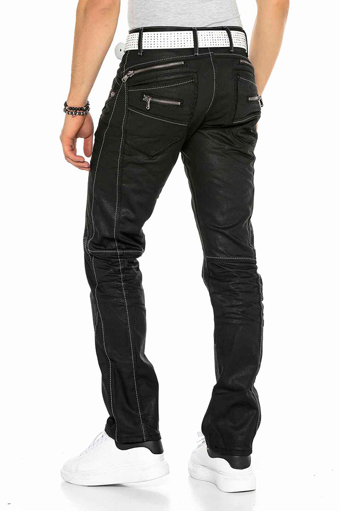 Cipo & Baxx BLACK ZIPP Herren Jeans Denim C-0812